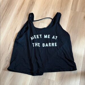 Black Tank Top with White Text